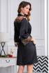 Короткий черный халат Mia-Amore Amanda 3633