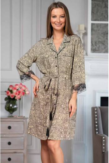 Короткий халат из вискозы Mia-Amore Dominica 1267