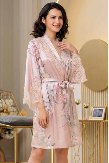 Короткий халат шелк Mia-Amore MILINDA 3723