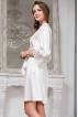 Короткий шелковый халат Mia-Amore White Swan 3553