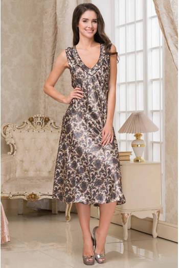 Длинная ночная рубашка из шелка Persia 3408