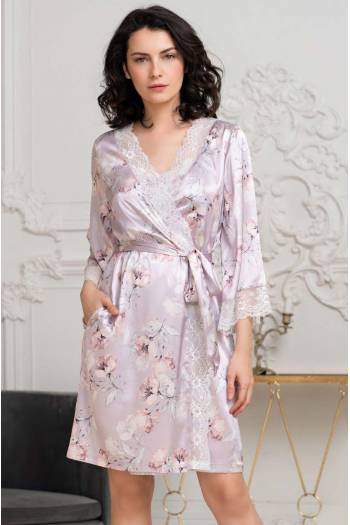 Короткий женский халат Mia-Amore Selin 3713